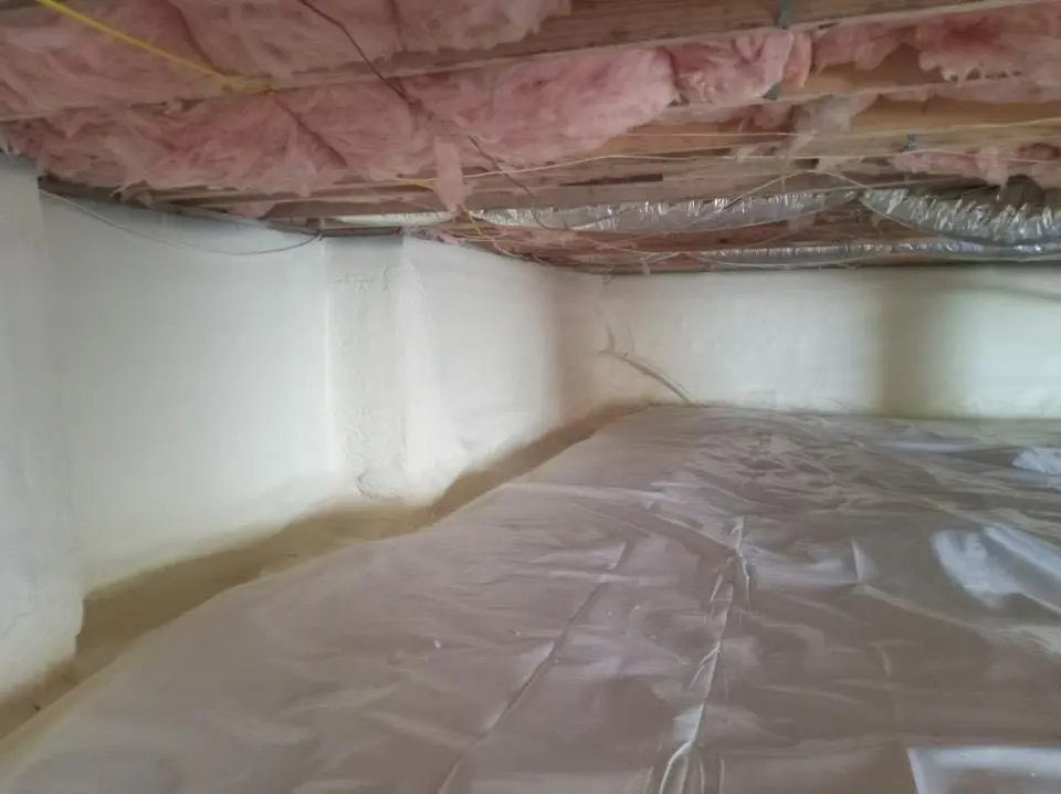 Crawl space encapsulation with closed-cell spray foam for Spray Foam Roofing in Scott
