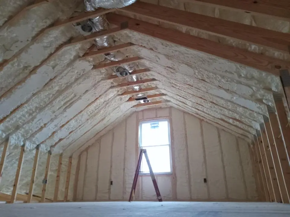 Spray foam roofing application for Crawl Space Insulation project in Scott
